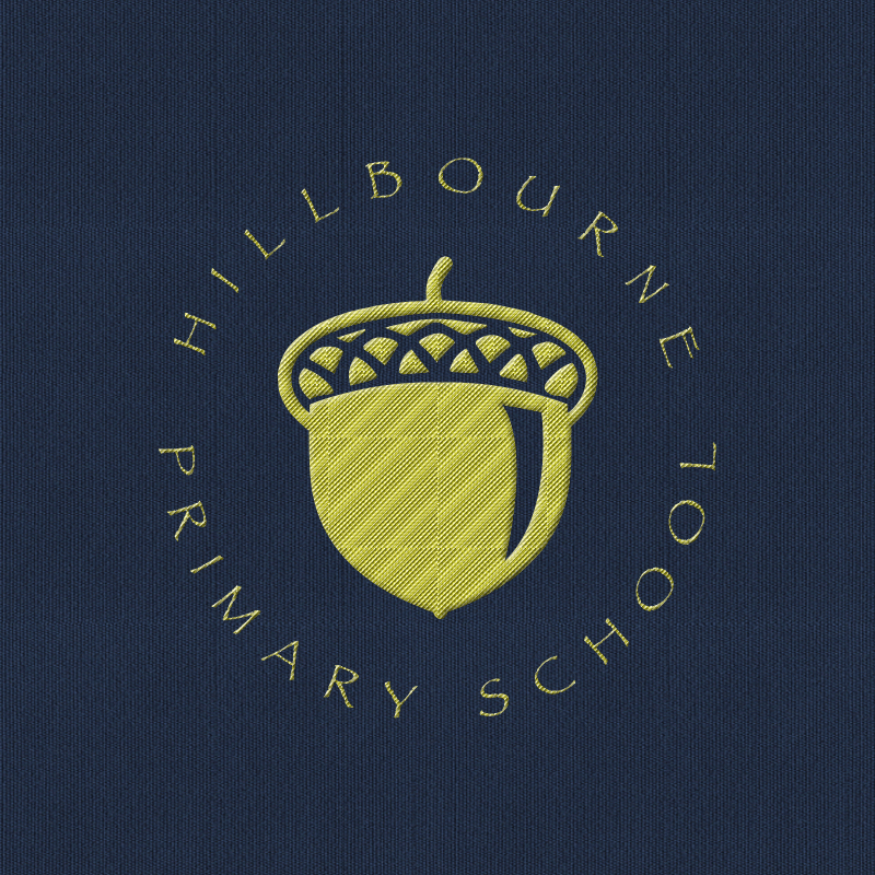 Hillbourne school Logo embroidered